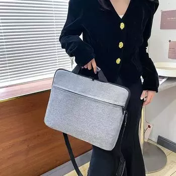 Сумка для ноутбука, деловой портфель через плечо, простая модная дорожная сумка для компьютера чёрный