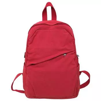 Сумка для ноутбука для мужчин и женщин с несколькими карманами, винтажный холщовый однотонный рюкзак на молнии, дорожная сумка для поездок на работу чёрный