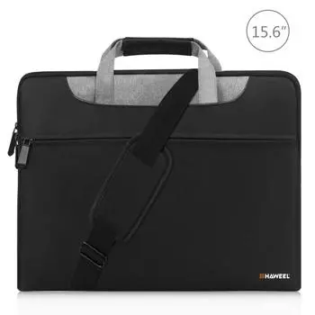 Сумка для ноутбука HAWEEL с экраном 15,6 дюйма, для ноутбуков Macbook, Samsung, Lenovo, Sony, DELL Alienware, CHUWI, ASUS, HP, ноутбуков с экраном 15,6 дюйма и ниже чёрный