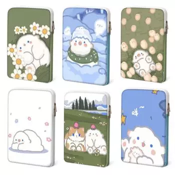 Сумка для ноутбука из искусственной кожи Kawaii Case 11 12 13.3 14 15.6 Водонепроницаемая противоударная сумка для хранения iPad для Macbook HP Lenovo 10inch
