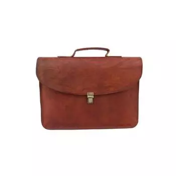 Сумка для ноутбука из козьей кожи Портфель для MacBook Портфель А4 Сумки-папки 14 x 10 x 2 in коричневый