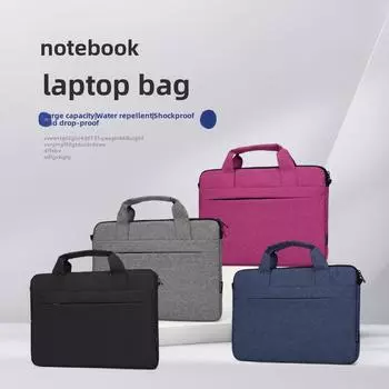 Сумка для ноутбука Qingxi для планшетов 13/14/15,6 дюймов - мужская и женская портативная сумка через плечо с подкладкой для Huawei 14 inches темно-синий