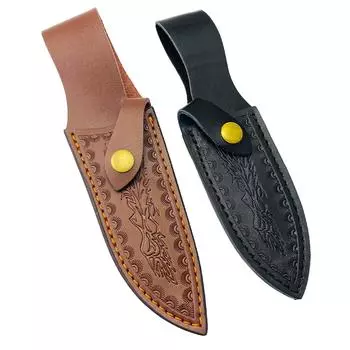 Сумка для ножей с прямым лезвием, удобная сумка для хранения кухонных инструментов, кожаный чехол для хранения ножей, практичный кожаный ремень с ножнами чёрный