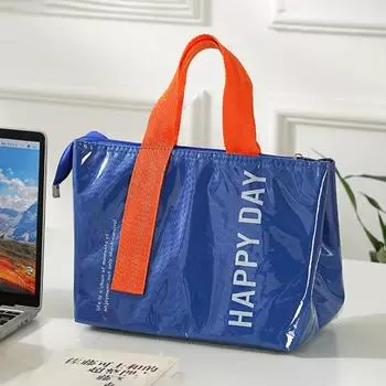 Сумка для обеда большой емкости, утолщенная, герметичная, портативная, с хорошей теплоизоляцией, с буквенной застежкой-молнией, детская школьная сумка-бенто, сумка для пикника, хранения еды зелёный