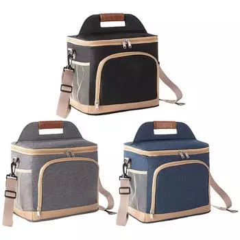 Сумка для обеда, пикника, сумка-холодильник для пикника, герметичная термосумка для еды и напитков серый