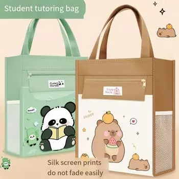 Сумка для обучения астронавта Капибара, разделитель для хранения, школьная сумка для школьников, подарочные холщовые сумки-тоут унисекс Style B