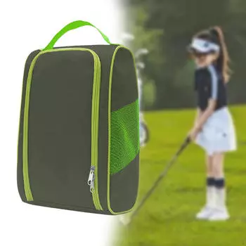 Сумка для обуви для гольфа, переносное оборудование, большая вместимость, сумка для переноски обуви для бега и кемпинга Green
