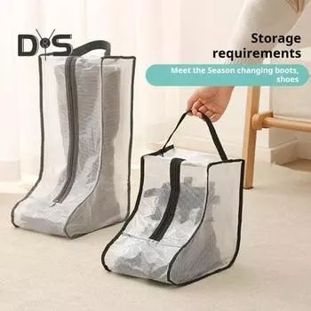 Сумка для обуви с ручкой на молнии, водостойкая пыленепроницаемая дорожная сумка, тапочки, ботинки, органайзер для хранения обуви A серый