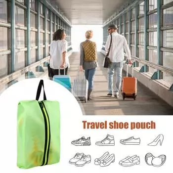 Сумка для обуви с застежкой-молнией и ручкой, легкая водонепроницаемая обувь для гольфа и футбола XL чёрный