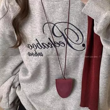 Сумка для очков из леопардовой кожи с ожерельем из веревки и винтажной цепочкой для свитера Майяра — элитный европейский и американский стиль