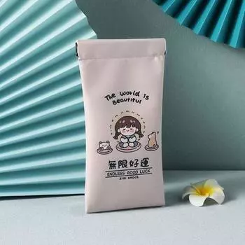 Сумка для очков из ПУ кожи, мультяшный принт, чехол для солнцезащитных очков, модный чехол для очков для чтения 5