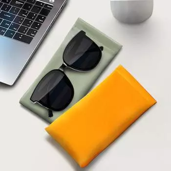 Сумка для очков Солнцезащитные очки Мужские и женские солнцезащитные очки Чехол для хранения очков с автоматическим замком Shrapnel Кожаная сумка для очков 1pcs синий