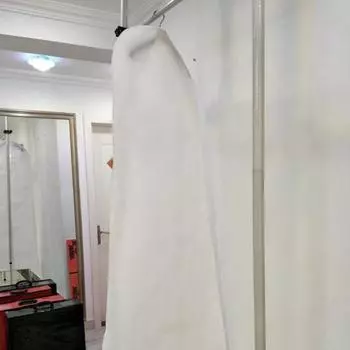 Сумка для одежды, дышащая, очень большая сумка для одежды из нетканого материала для свадебного платья, для дома белый