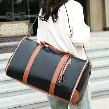 Сумка для одежды на колесиках для путешествий, дорожная сумка с 4 колесами, водонепроницаемая искусственная кожа, 3 в 1, сумка для багажа с чехлом для обуви, сумка для деловых поездок бежевый