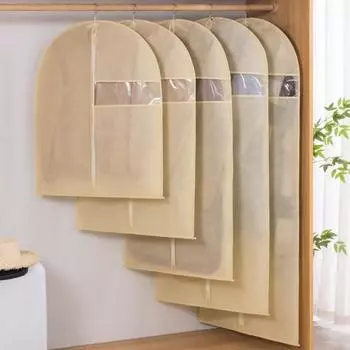 Сумка для одежды Yousheng, пылезащитный чехол для одежды с прозрачным окном, застежка-молния, органайзер для шкафа, пальто, костюма, платья, сумка для подвешивания XS чёрный