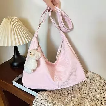 Сумка для отдыха, женская сумка-тоут, большая вместимость, летняя универсальная сумка через плечо для поездок на работу бежевый