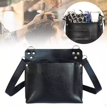 Сумка для парикмахерских инструментов, салонные инструменты с плечевым ремнем, профессиональные ножницы для стрижки волос чёрный