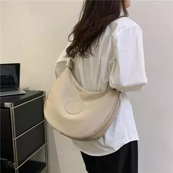 Сумка для пельменей Холстовая сумка Женская сумка через плечо Однотонная сумка через плечо чёрный