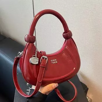 Сумка для пельменей из кожи в стиле ретро с масляным воском, высококачественная женская сумка через плечо на одно плечо чёрный