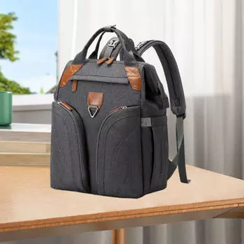 Сумка для пеленок, рюкзак, многофункциональный, для путешествий, для офиса, походов, для яслей темно-серого