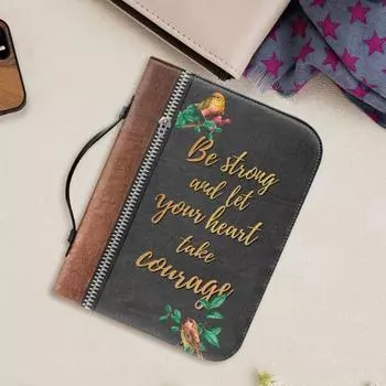 Сумка для переноски Библии с ручкой, застежкой-молнией, износостойкая, водонепроницаемая, портативная, с принтом, защитная обложка для Библии