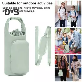 Сумка для переноски бутылок с водой и карманом для телефона, 32/40 унций, универсальная защитная сумка для бутылок с водой, сумка-слинг розовый