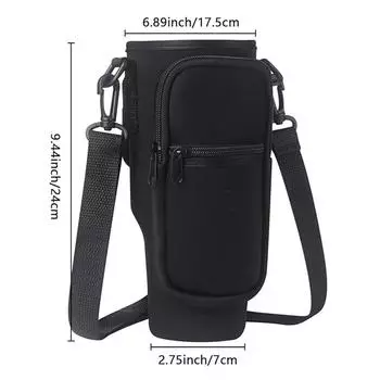 Сумка для переноски бутылок с водой Leeseph для стакана Stanley 40 унций с ручкой, чехол для бутылок с водой и регулируемым плечевым ремнем белый