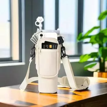 Сумка для переноски бутылок Stanley 40 унций с регулируемым плечевым ремнем, держатель для бутылок с водой, чехол для Stanley Quencher Cup Sleeve