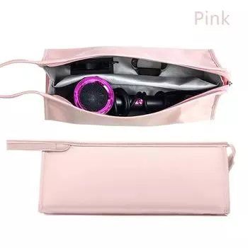 Сумка для переноски фена, водонепроницаемый органайзер, сумка для хранения из искусственной кожи, щипцы для завивки волос, дорожный футляр для хранения чёрный