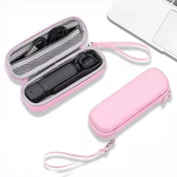 Сумка для переноски и хранения для камеры DJI Osmo Pocket 3, защитная сумка с мягкой подкладкой, водонепроницаемая портативная сумка для аксессуаров камеры розовый