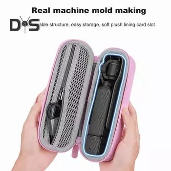 Сумка для переноски и хранения для камеры DJI Osmo Pocket 3, защитная сумка с мягкой подкладкой, водонепроницаемая портативная сумка для аксессуаров камеры розовый