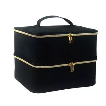 Сумка для переноски лака для ногтей на молнии для маникюрных наборов лака для ногтей для дома розы красного