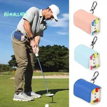 Сумка для переноски мяча для гольфа — большая вместимость, пыленепроницаемая, устойчивая к царапинам, вращающаяся на 360 градусов, сумка для аксессуаров для гольфа, держатель для футболки небесно-голубой