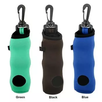 Сумка для переноски мячей для гольфа Неопреновая сумка для мячей для гольфа вмещает 3 мяча Сумка для хранения мячей для гольфа с зажимом Держатели футболок для гольфа Чехол Аксессуары для гольфа зелёный