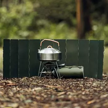 Сумка для переноски с ветрозащитным экраном и регулируемой стальной ручкой для кемпинга чёрный