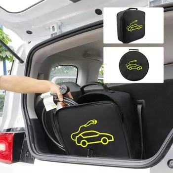 Сумка для переноски Водонепроницаемая огнестойкая для зарядного устройства электромобиля Зарядные кабели Вилки Розетки Зарядное оборудование Контейнер