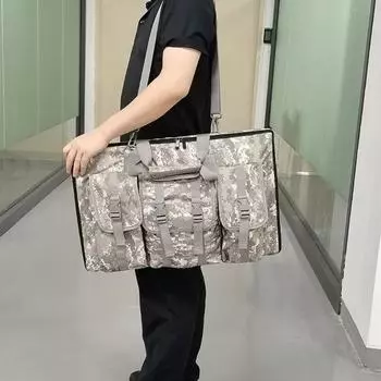 Сумка для переноски в автофургоне для устройств Starlink Gen 3/V3 с несколькими карманами и разделенным дизайном серый