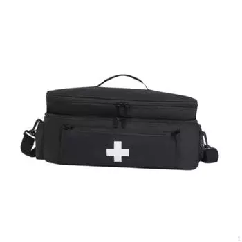 Сумка для первой помощи Органайзер для аптечек большой емкости Медицинская сумка для хранения серый