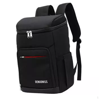 Сумка для пикника на открытом воздухе, изолированный рюкзак для обеда, для работы, путешествий, пикников, походов чёрный