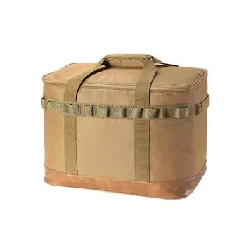 Сумка для пикника на открытом воздухе, легкая, большой емкости, многофункциональная, из ткани Оксфорд, для кемпинга чёрный