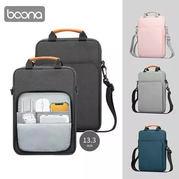 Сумка для планшета через плечо для iPad Air Pro 12.9 , iPad Air 10.9 , Surface Go 3/2, Galaxy Tab A 10, сумка для ноутбука Birefcase 11 inch темно серый