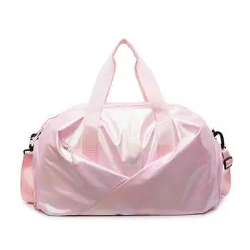 Сумка для плавания женская с отделением для сухих и мокрых вещей, спортивная сумка для тренажерного зала большой вместимости, водонепроницаемая дорожная сумка для багажа розовый