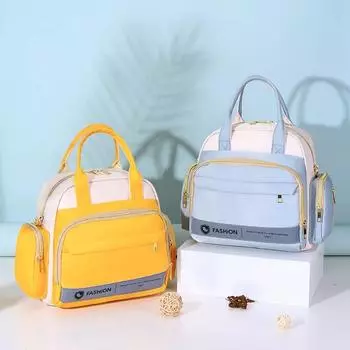 Сумка для подгузников для мамы и папы, большая вместимость, портативная дорожная сумка для подгузников, сумка на плечо, сумка для мокрой бутылочки для молока, рюкзак для коляски красный