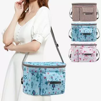 Сумка для подгузников для мумий, большая вместимость, многоразового использования синий