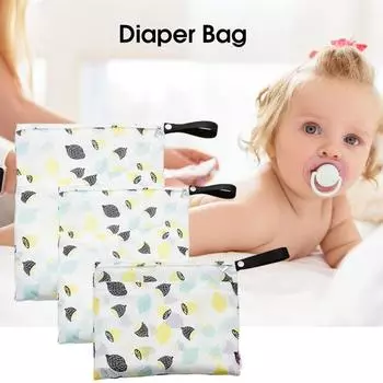 Сумка для подгузников на молнии, тонкая трикотажная полиэстеровая сумка для подгузников с рисунком тыквы для дома S A