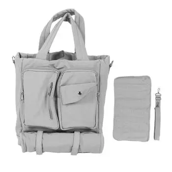 Сумка для подгузников, сумка через плечо, большая вместительная изолированная сумка для детских подгузников, регулируемая съемная сумка через плечо