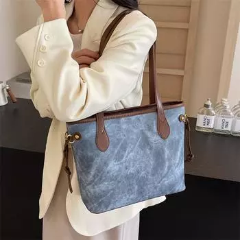 Сумка для подмышек Женская большая сумка Сумка через плечо большой вместимости кофейный