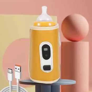 Сумка для подогрева бутылочек с молоком, портативная, безопасная, с регулировкой температуры, водонепроницаемая, с USB-подключением, для изоляции бутылок дома и на открытом воздухе