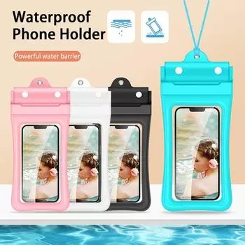Сумка для подводного телефона с ремешком. Прозрачный прозрачный сенсорный экран. Универсальный защитный чехол для телефона для дайвинга и катания на лодке. белый