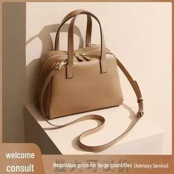 Сумка для поездок на работу Pompeii из коровьей кожи 2024 года: Универсальная, вместительная сумка-мессенджер в простом ретро-стиле чёрный